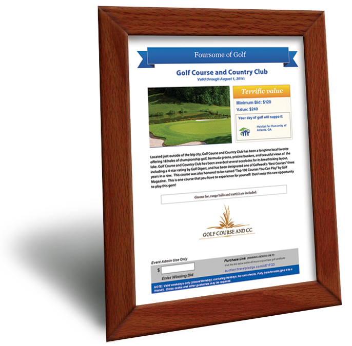 golf foursome for charity